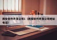 西安软件开发公司1（西安软件开发公司地址电话）